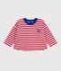 Gestreept T-shirt met lange mouwen in katoen voor baby's