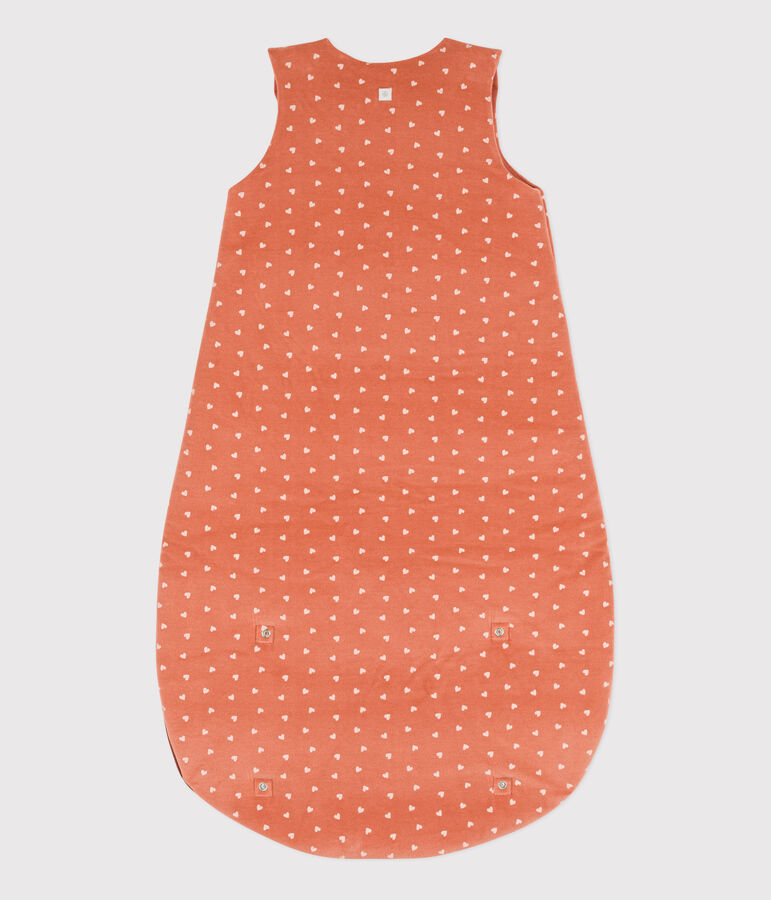 FLUWELEN TRAPPELZAKJE MET HARTJES VOOR BABY'S TOG 2 roze/ecru