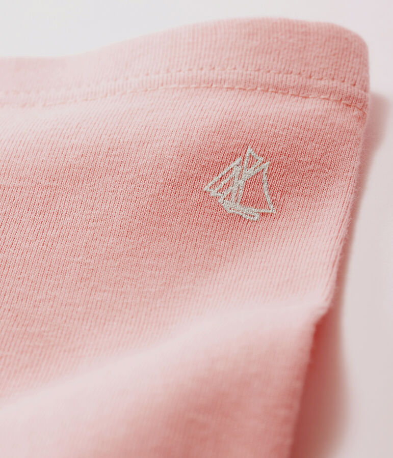 Legging b&eacute;b&eacute; fille en c&ocirc;te 1x1 unie rose