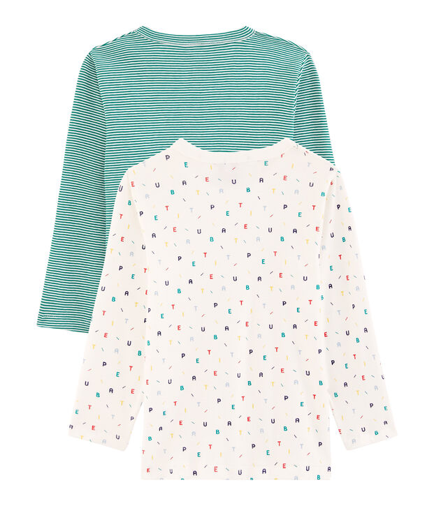 Duo de tee-shirts manches longues petit gar&ccedil;on multicouleur