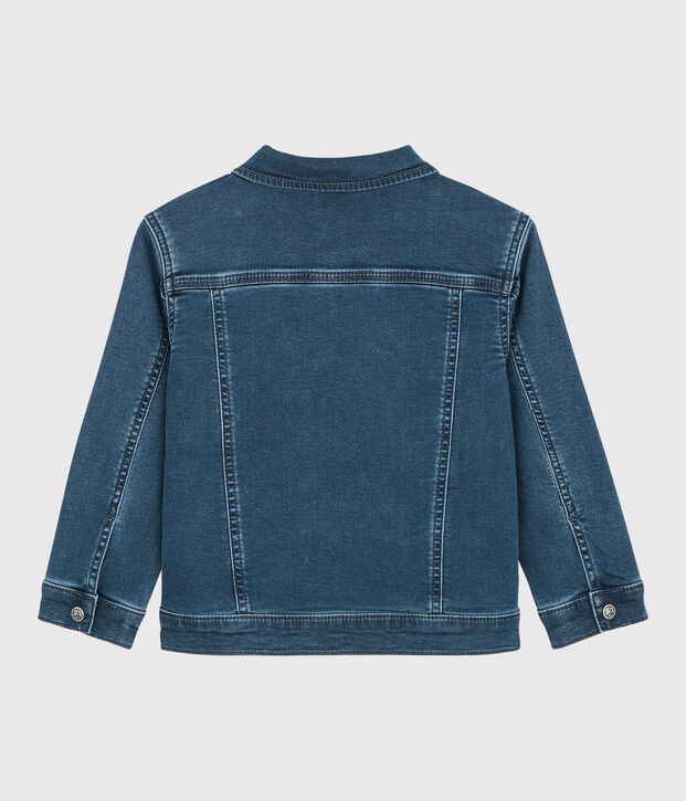 Meisjesjas van biologische spijkerstof blauw