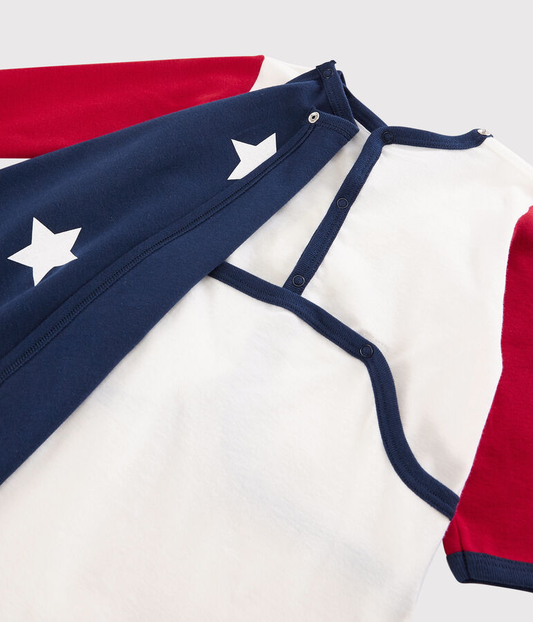 Dors-bien d&eacute;guisement super-b&eacute;b&eacute; en coton rouge/blanc