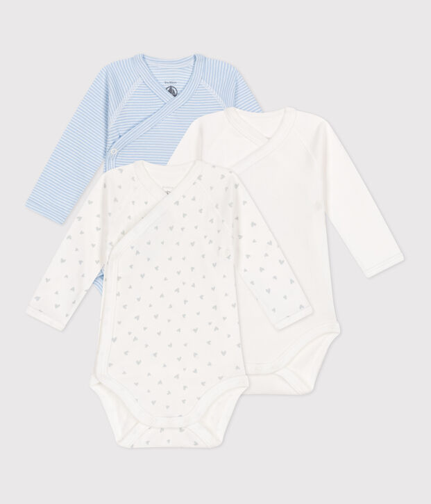 Set van 3 katoenen babyrompertjes met lange mouwen en print multicouleur