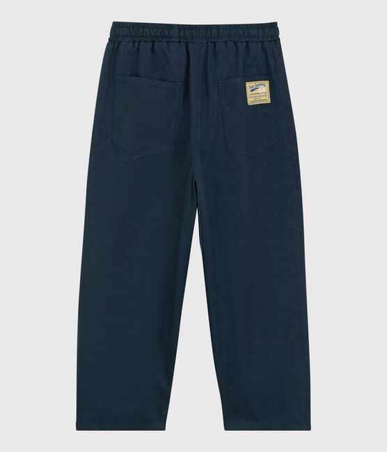 Comfortabele katoenen jongensbroek blauw SMOKING
