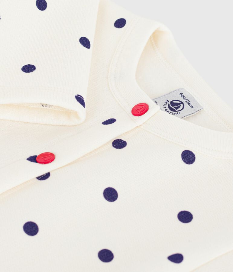 Katoenen cardigan met stippenprint voor kinderen blauw/blauw