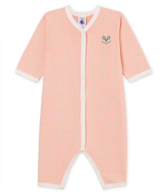 Dors bien bébé fille en côte rose ROSAKO/blanc MARSHMALLOW