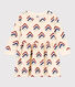 Meisjesjurk met lange mouwen in fleece met print