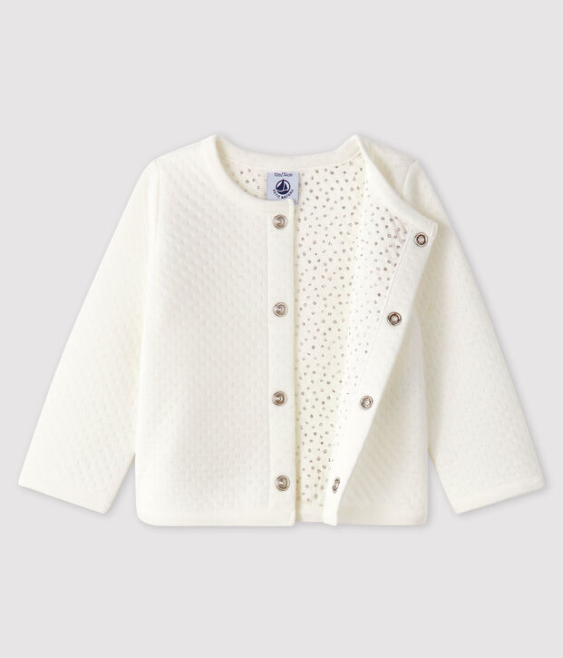 Tubic cardigan babymeisje wit