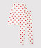 Pyjama fille imprimé cœurs en côte blanc MARSHMALLOW/rouge TERKUIT