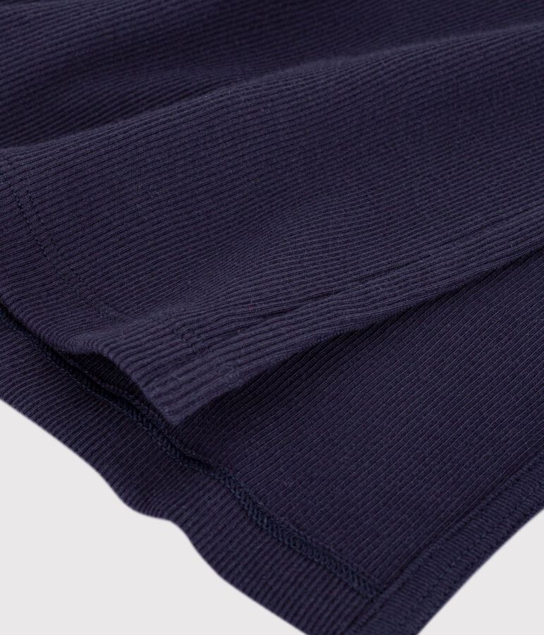 Lange katoenen damesjurk zonder mouwen blauw