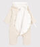 Combinaison longue grise chinée à capuche bébé en coton biologique beige MONTELIMAR CHINE