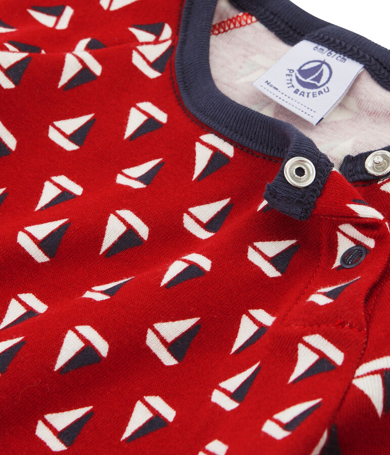 Tee-shirt imprim&eacute; b&eacute;b&eacute; gar&ccedil;on blanc/rouge/multicouleur