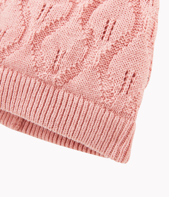 Bonnet en laine et coton pour bébé. roze CHARME