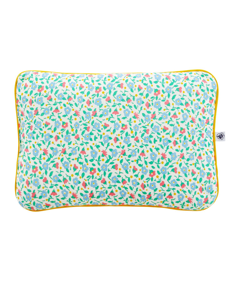 Coussin en c&ocirc;te blanc/multicouleur