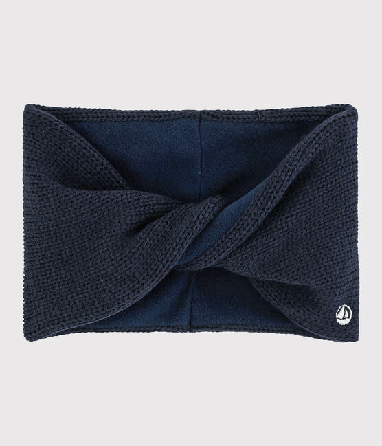 Gebreide tricot snood voor jongen - meisje blauw SMOKING