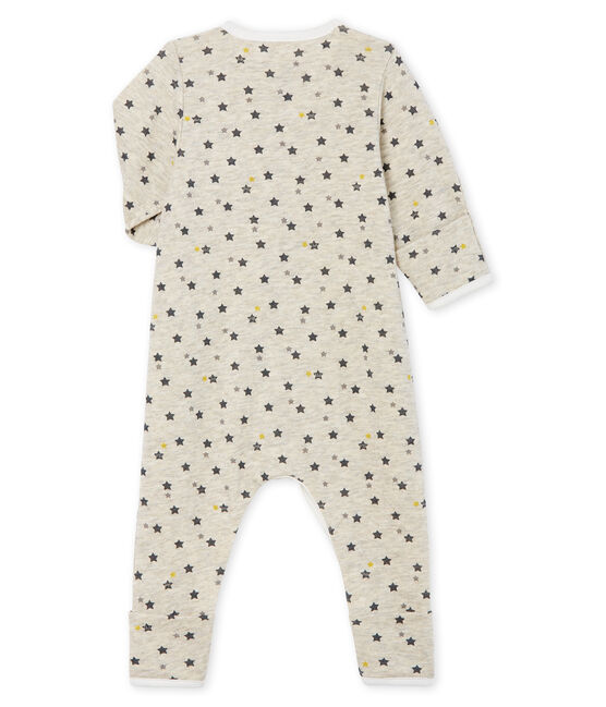 Lang babypakje van wol en katoen beige MONTELIMAR/wit MULTICO
