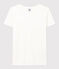 Le Droit, T-shirt met korte mouw en V-hals van dunne jersey voor dames wit ECUME