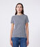 L'Iconique, gestreept T-shirt met korte mouw van ribstof voor dames blauw SMOKING/wit MARSHMALLOW
