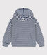 Sweatshirt rayé à capuche enfant garçon