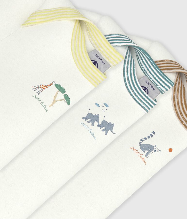 Lot de bodies manches courtes en coton uni b&eacute;b&eacute; multicouleur