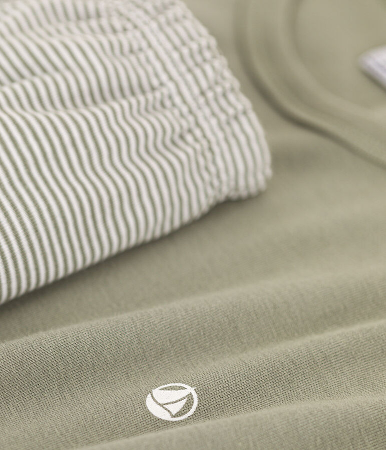 Pyjacourt milleraies en coton gar&ccedil;on MARECAGE/ MARSHMALLOW