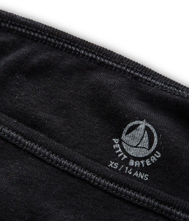 Culotte femme en coton l&eacute;ger noir