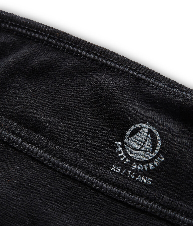 Culotte femme en coton l&eacute;ger noir NOIR