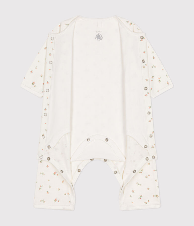Bodyjama sans pieds en coton b&eacute;b&eacute; blanc/multicouleur