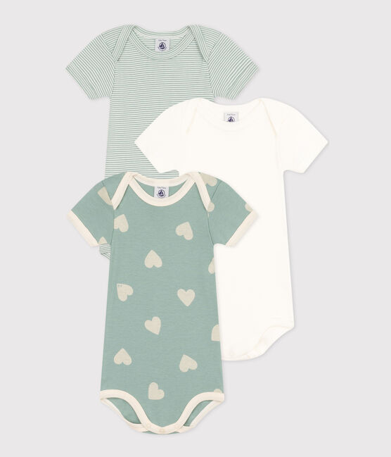 Lot de 3 bodies manches courtes en coton bébé variante 1