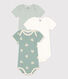 Lot de 3 bodies manches courtes en coton bébé