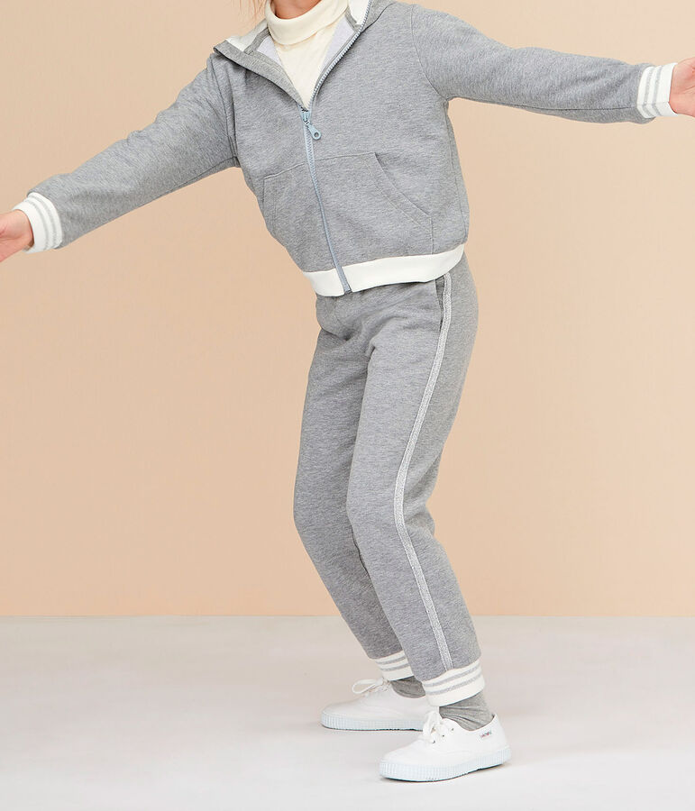 Sweatshirt &agrave; capuche enfant fille gris