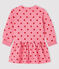 Robe manches longues bébé fille rose CHEEK/rouge TERKUIT
