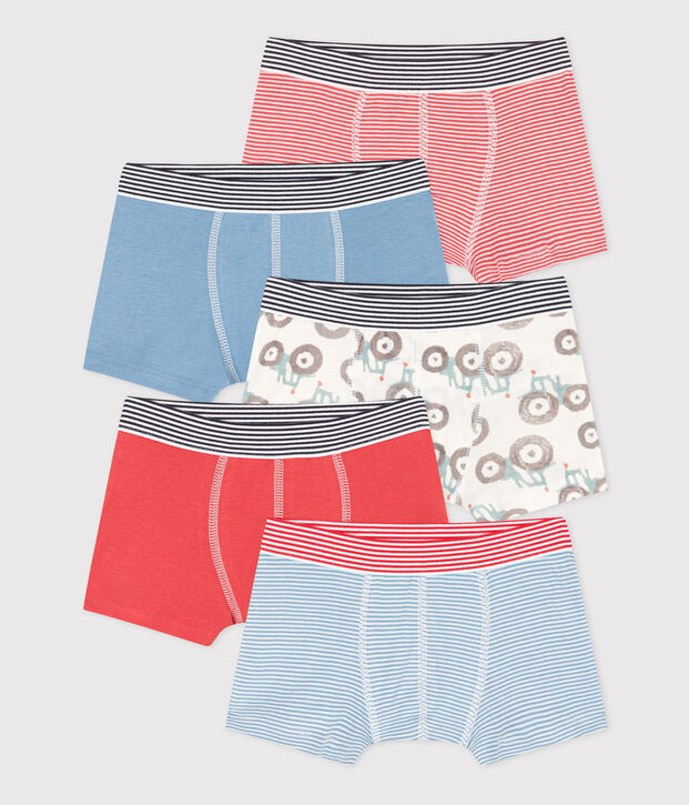 Lot de 5 boxers tracteur en coton petit gar&ccedil;on multicouleur