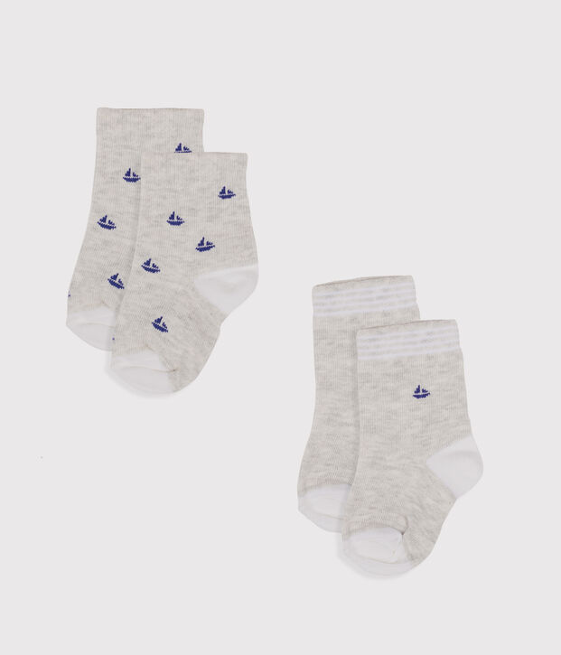 Lot de 2 paires de chaussettes b&eacute;b&eacute; multicouleur