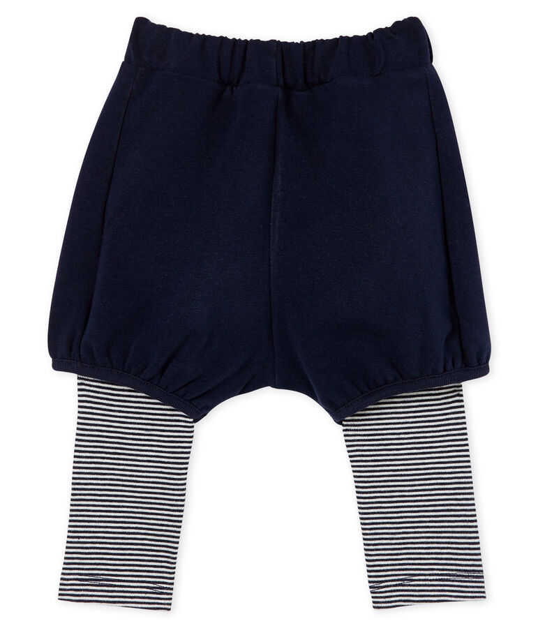 Legging avec short b&eacute;b&eacute; fille bleu/blanc