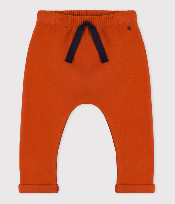 Broek in dikke jersey voor baby's bruin RUSTY