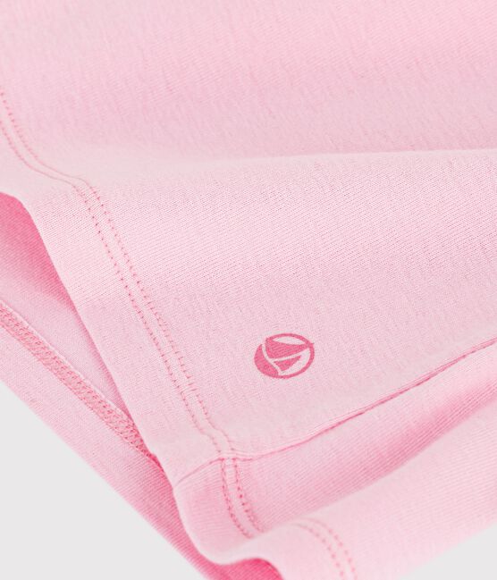 Tee-shirt femme en coton manches courtes uni rose MARQUISE