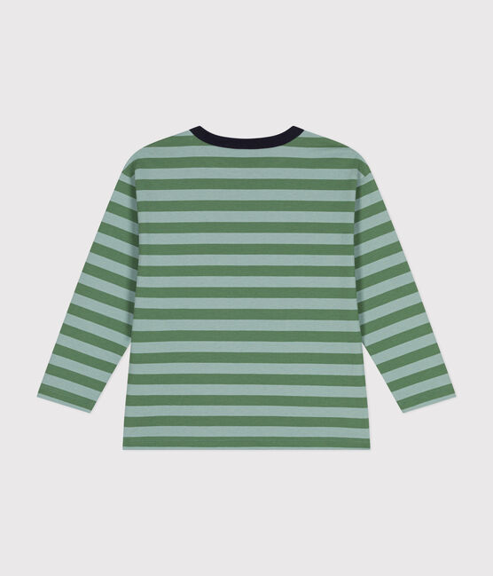 Jongens-T-shirt met lange mouwen van dunne jerseystof groen PALMERAIE/ PAUL