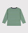 Jongens-T-shirt met lange mouwen van dunne jerseystof groen PALMERAIE/ PAUL
