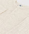 Katoenen body met lange mouwen en Tunesische hals voor baby's beige MONTELIMAR CHINE