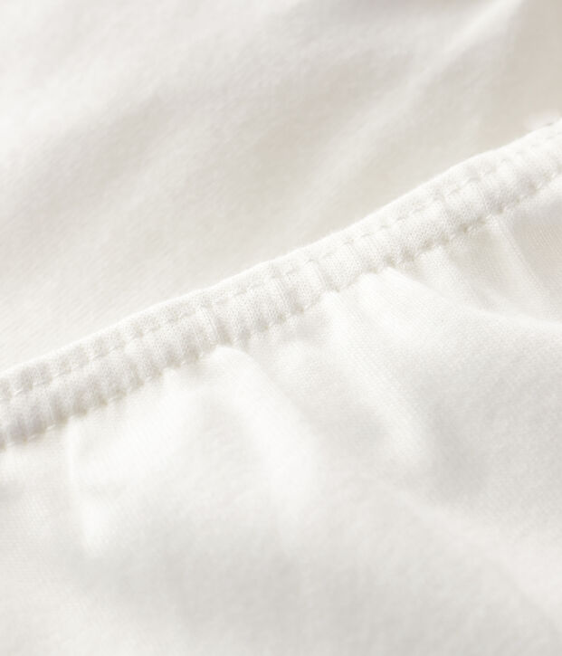 Lot de 2 shorties blancs petite fille en coton biologique multicouleur