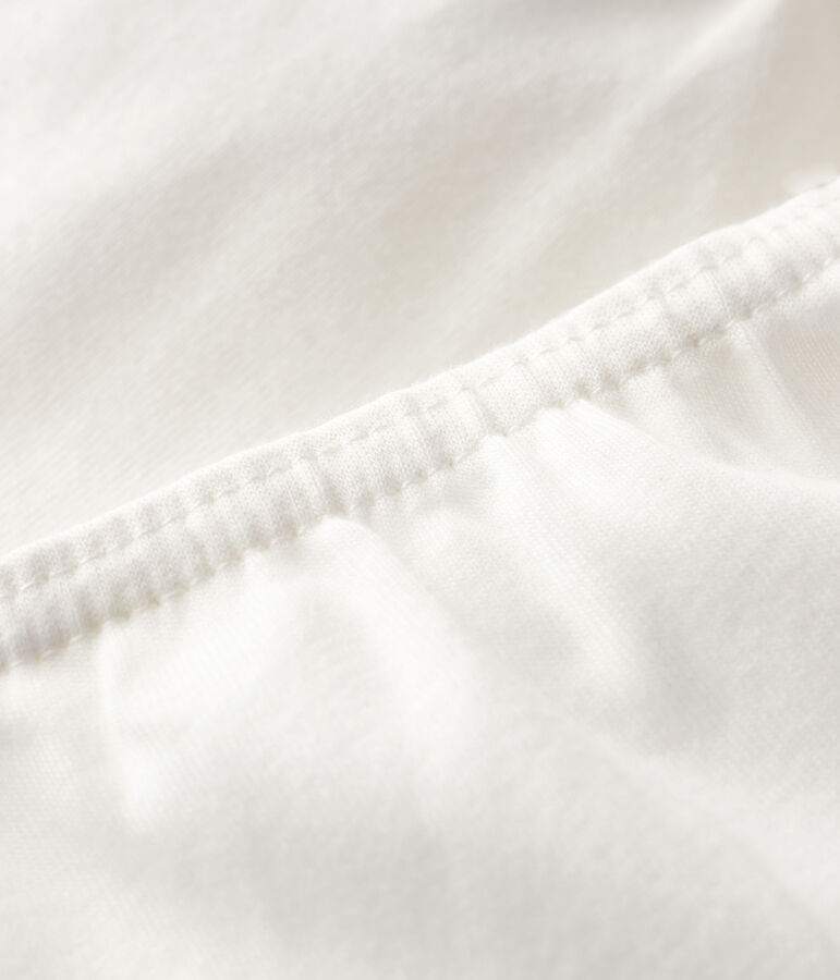 Lot de 2 shorties blancs petite fille en coton biologique multicouleur