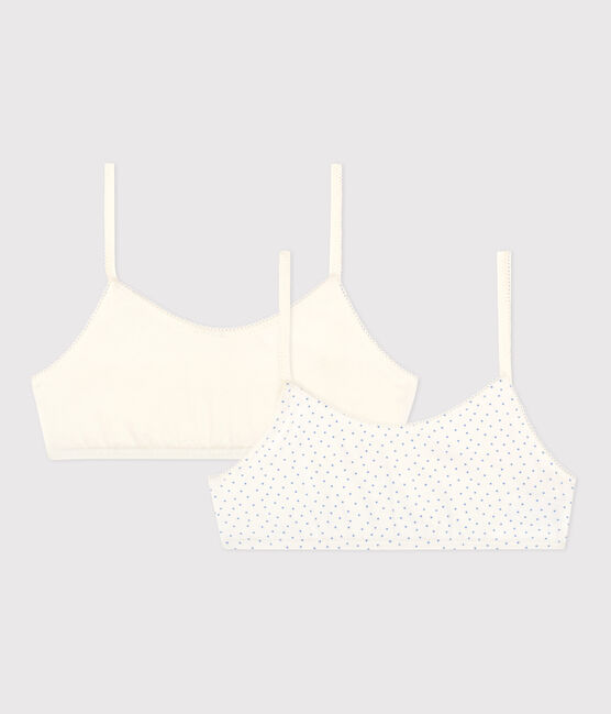 Lot de 2 brassières à pois en coton et élasthanne petite fille variante 1
