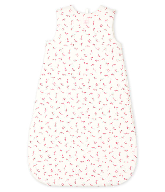 Gigoteuse bébé en côte blanc MARSHMALLOW/rose GROSEILLER