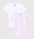 Lot de 2 tee-shirts petite fille en coton biologique
