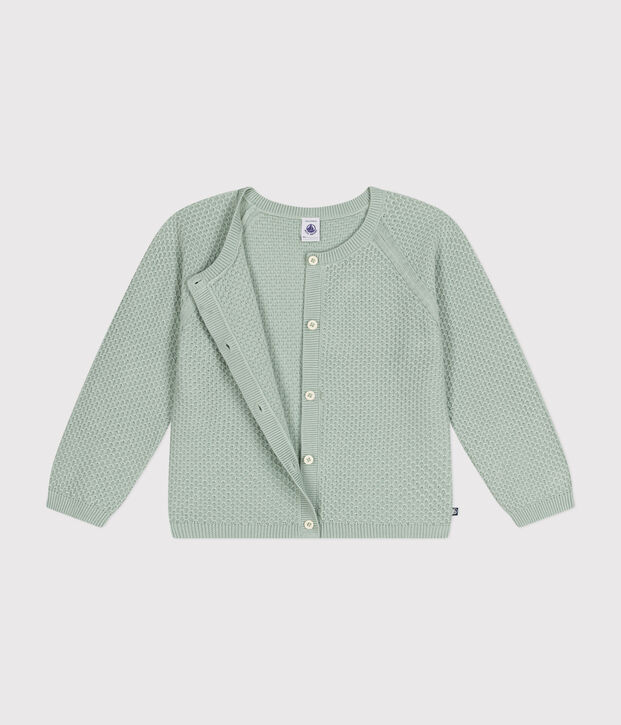 Cardigan voor meisjes in katoen groen