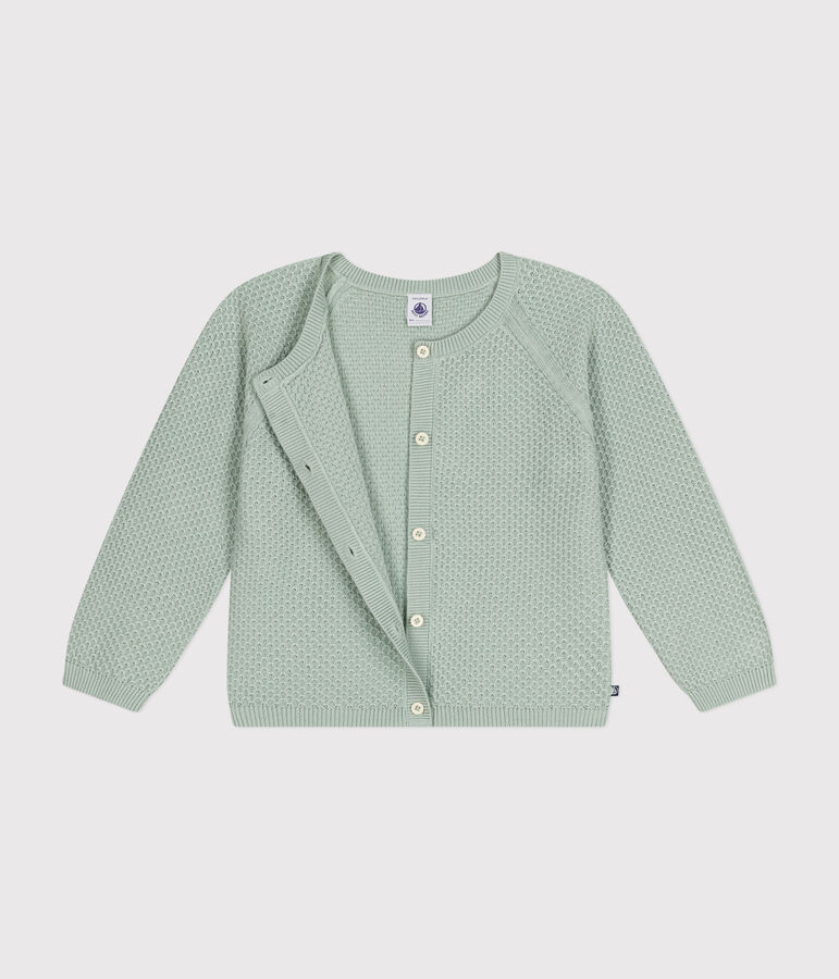 Cardigan en coton enfant fille vert
