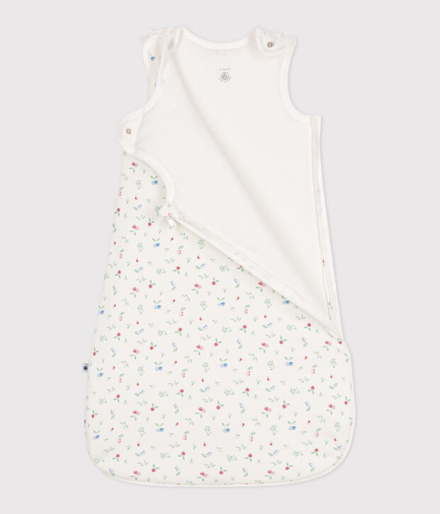 Katoenen babytrappelzak met vruchtenprint TOG 2 wit/multicouleur