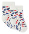 Chaussettes bébé fille imprimées blanc MARSHMALLOW/blanc MULTICO