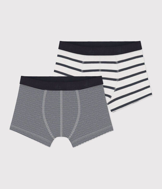 Set van 2 gestreepte boxershorts voor jongens multicouleur